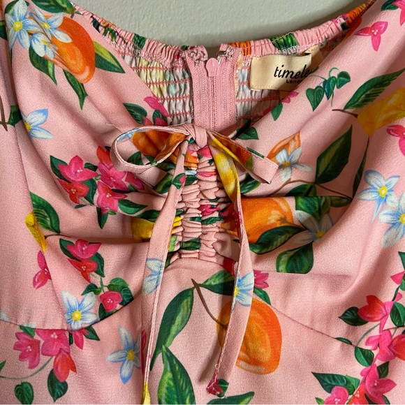 Floral Midi Dress in Pink and Orange - Picture 6 of 14